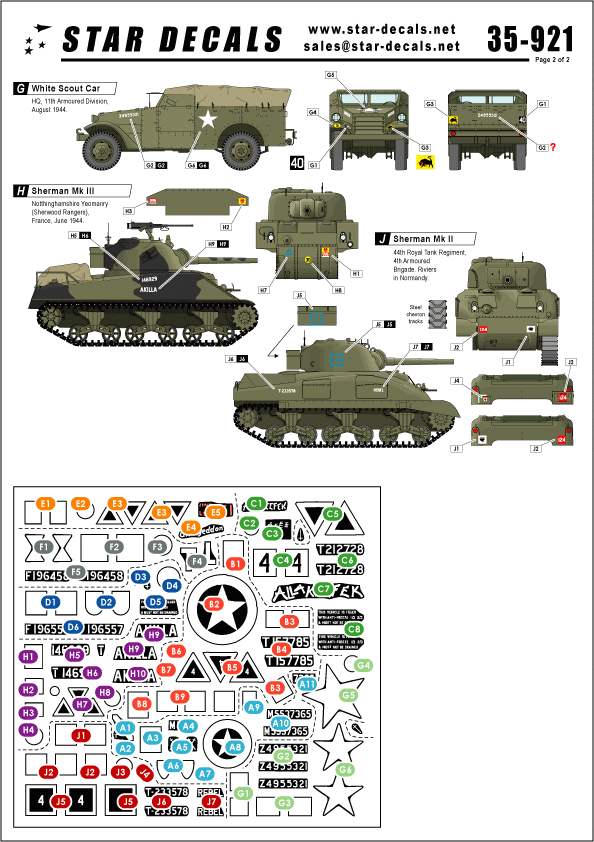 Star Decals 35-921 British armor in Normandy 1/35 – image 2