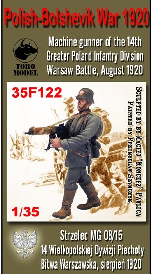 ToRo Model 35F122 War 1920 - Rifleman MG08/15 14 Wlkpl. Dywizji Piechoty / Polish-Bolshevik War 1920 Machine gunner of the 14th Greater Poland Infantry Division Warsaw Battle, August 1920 1/35