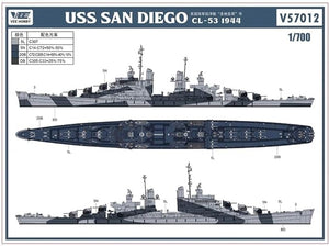 Vee Hobby E57012 USS San Diego CL-53 1944 - Deluxe Edition 1/700 – obrázek 3