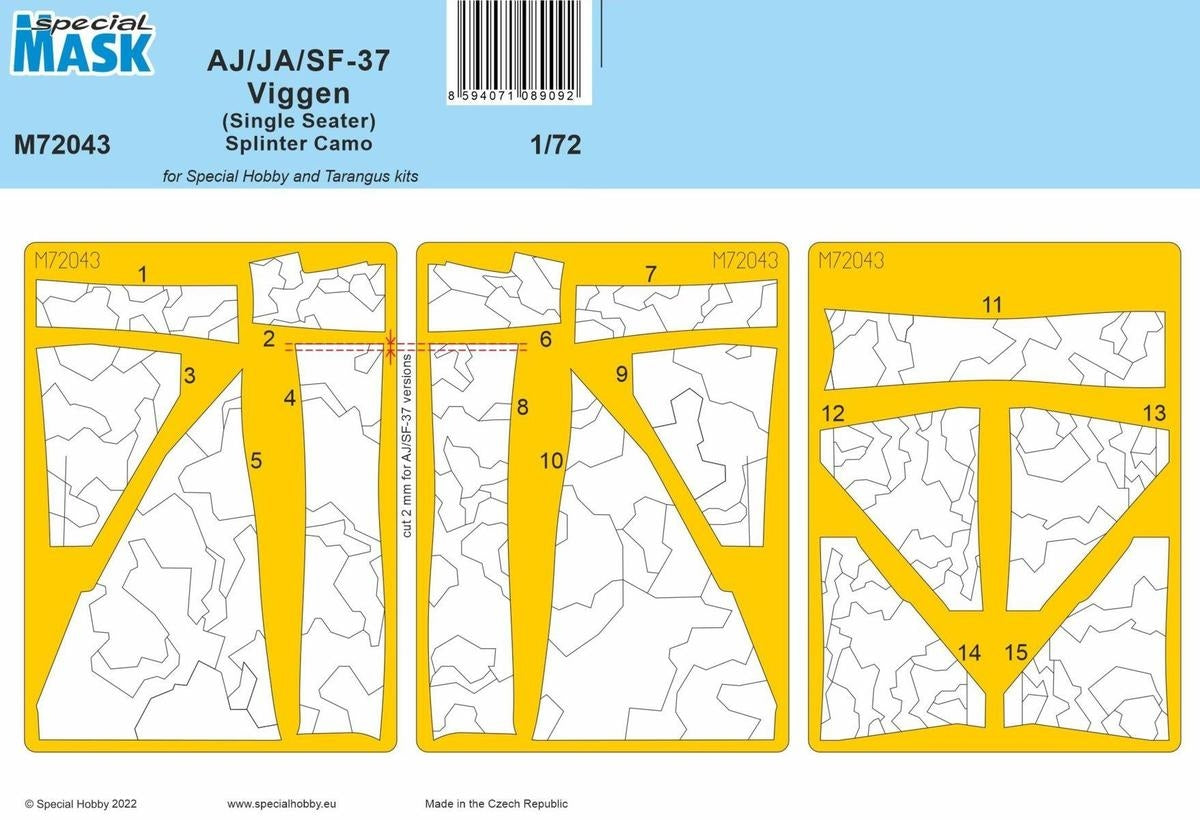 Special Hobby M72043 AJ/JA/SF-37 Viggen (Single Seater) Splinter Camo 1/72