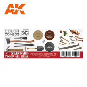 AK Interactive AK11670 3G STANDARD TOOLS ALL ERAS 3x17 ml – image 2