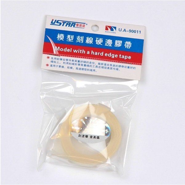 UStar UA-90011-W Scribing Guide Tape w/Hard Edges - White (Width: 9mm; Length: 3m)