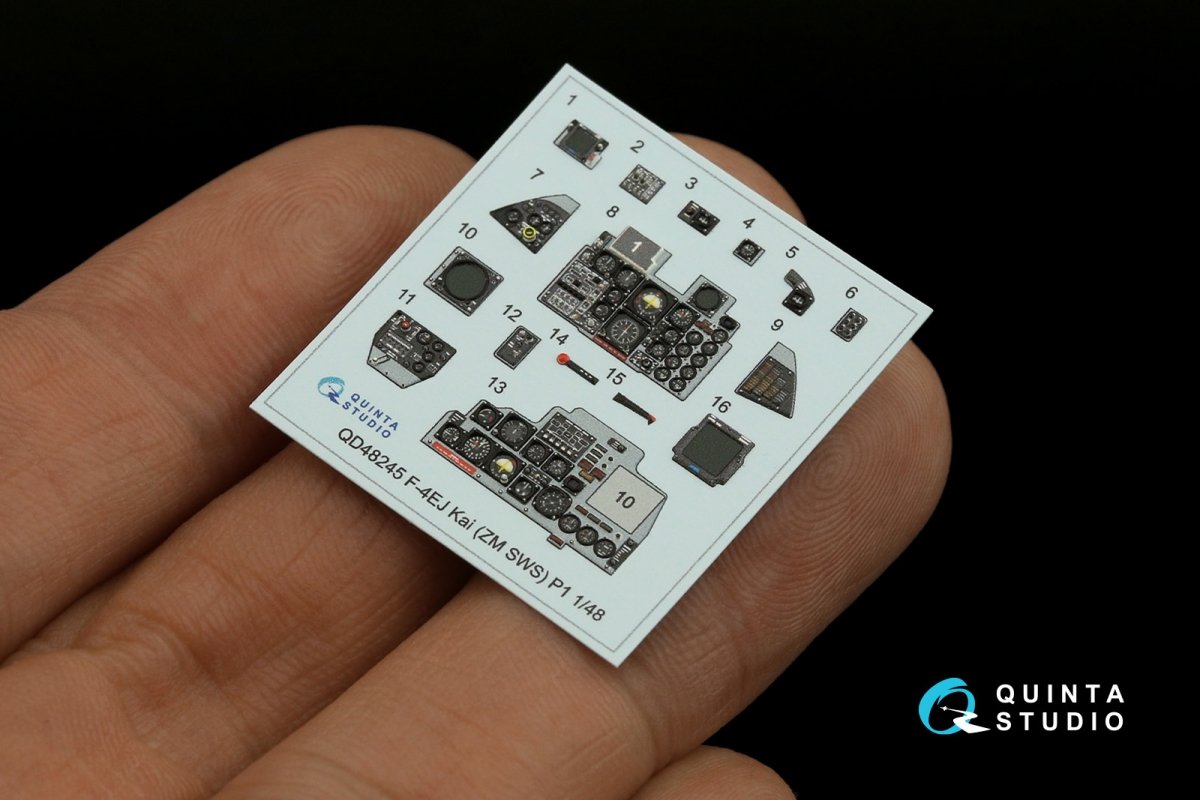 Quinta Studio QD48245 F-4EJ Kai 3D-Printed &amp;amp; colored Interior on decal paper (ZM SWS) 1/48 – Bild 14