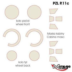 Mirage Hobby 900002 PZL P-11c Fighter Plane Pro Kit 1/48 – obrázek 3