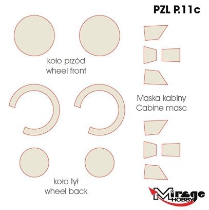 Mirage Hobby 900002 PZL P-11c Fighter Plane Pro Kit 1/48 – obrázek 3