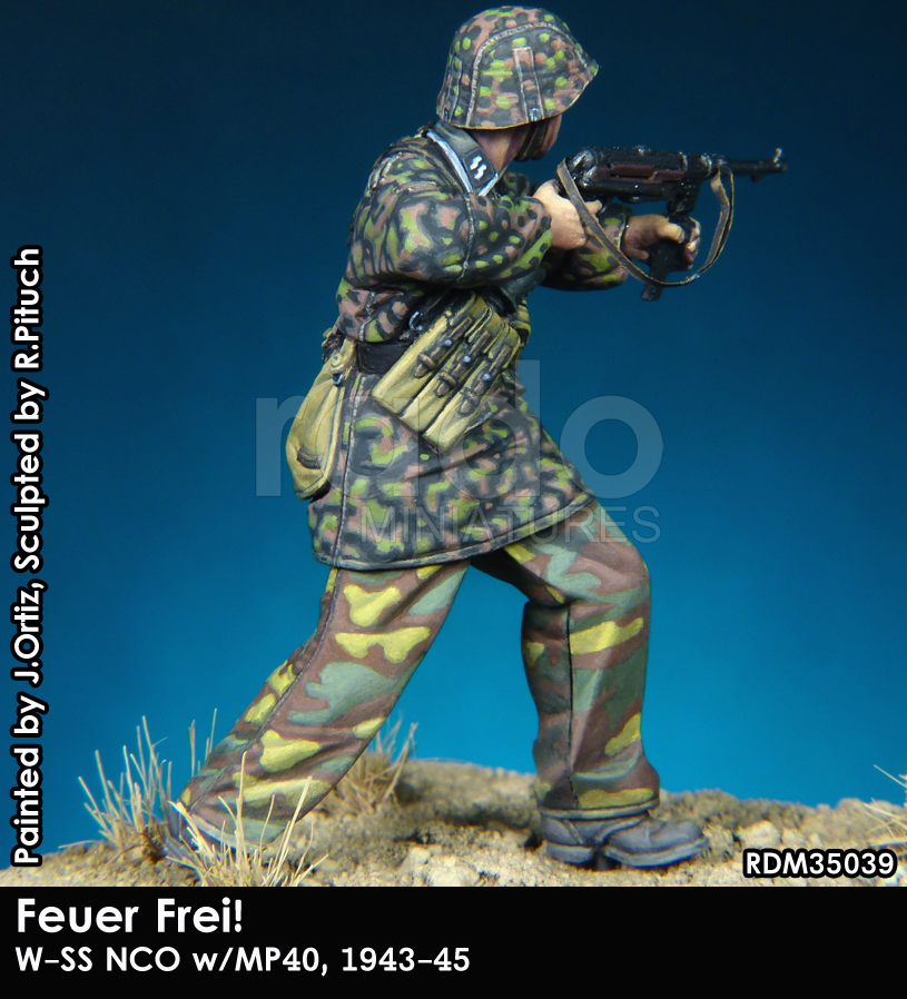 RADO Miniatures RDM35039 Feuer Frei W-SS NCO w/Mp-40 1943-45 1/35 – image 3