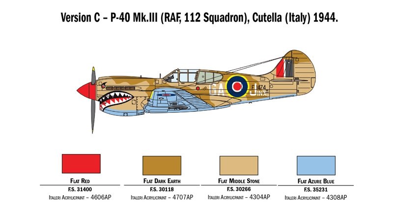 Italeri 2795 P-40 E/K KITTYHAWK 1/48 – Bild 12