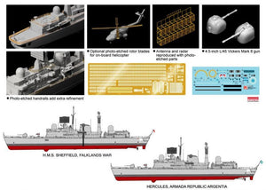 Dragon 7133 HMS Sheffield Type 42 Destroyer Batch 1 (Falklands War 30th Anniversary) 1/700 – image 2
