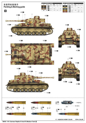 Trumpeter 00919 German Pzkpfw IV Ausf.F2 Medium 1/16 – obrázek 2