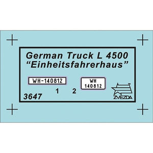 Zvezda 3647 L-4500S EINHEITSKABINE 1/35 – imagen 2