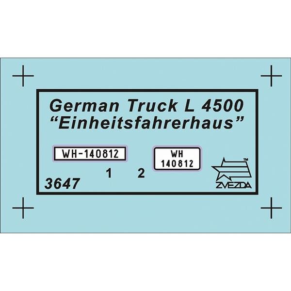 Zvezda 3647 L-4500S EINHEITSKABINE 1/35 – imagen 2