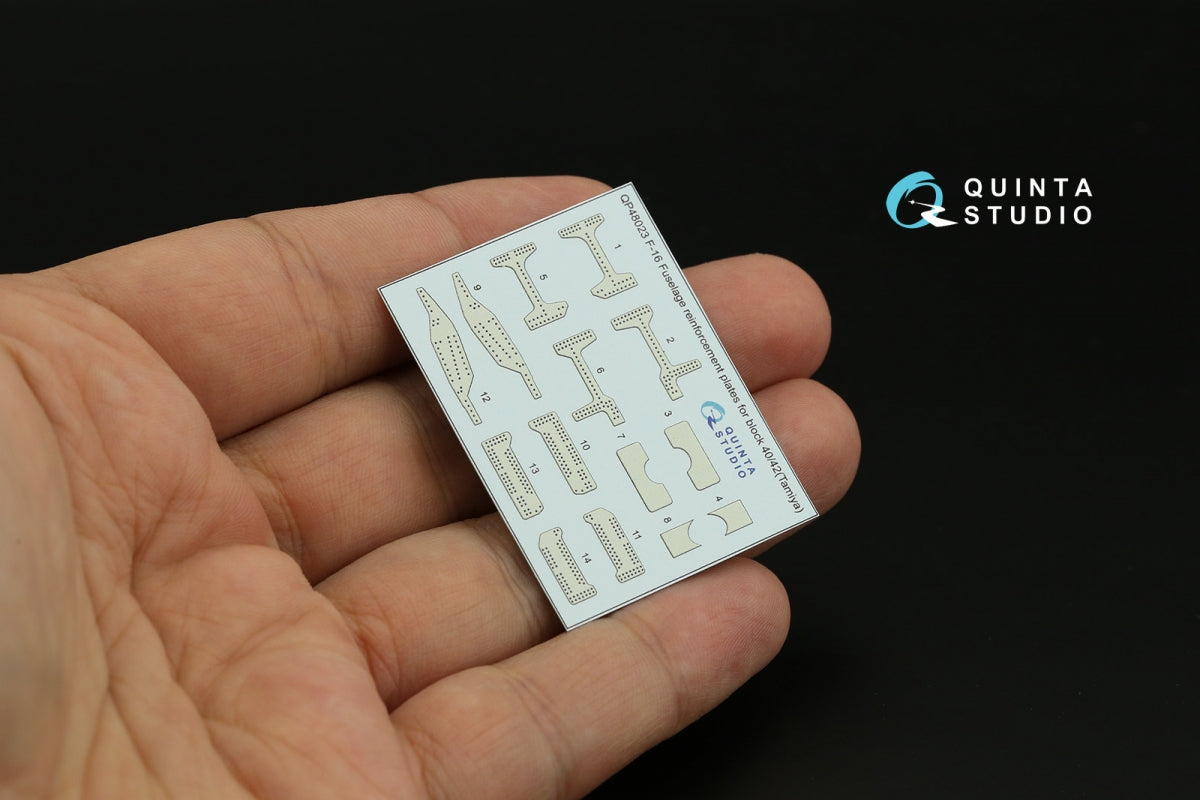 Quinta Studio QP48023 F-16 block 40/42 reinforcement plates (Tamiya) 1/48 – image 5