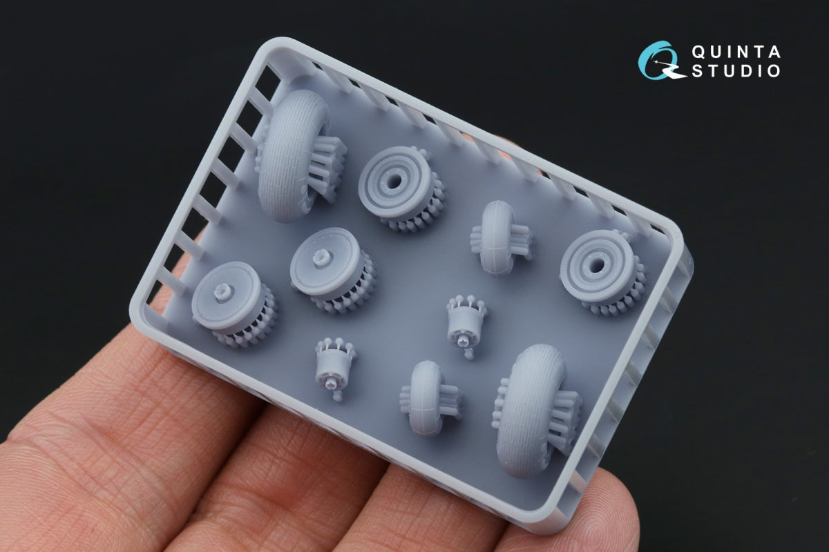 Quinta Studio QT48024 Ka-52 Wheels with separate hubs and weighted tires (Zvezda) 1/48 – obrázek 4