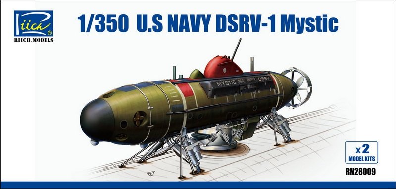 Riich Models RN28009 USNavy Deep Submergence Rescue Vehicle - DSRV-1 Mystic 1/350