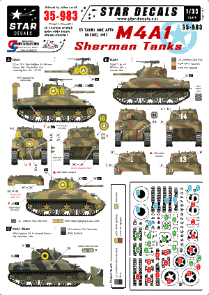 Star Decals 35-983 US Tanks in Italy #1 1/35
