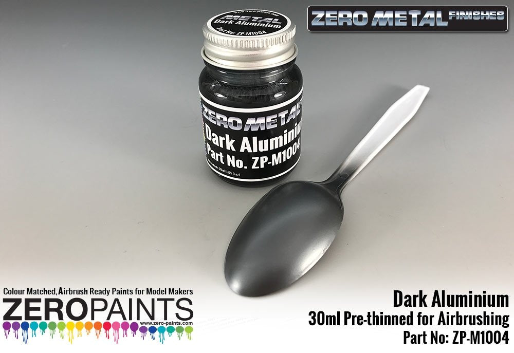 Zero Paints ZP-M1004 Dark Aluminum Paint Zero Metal Finishes 30ml