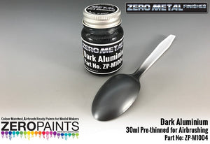 Zero Paints ZP-M1004 Dark Aluminum Paint Zero Metal Finishes 30ml