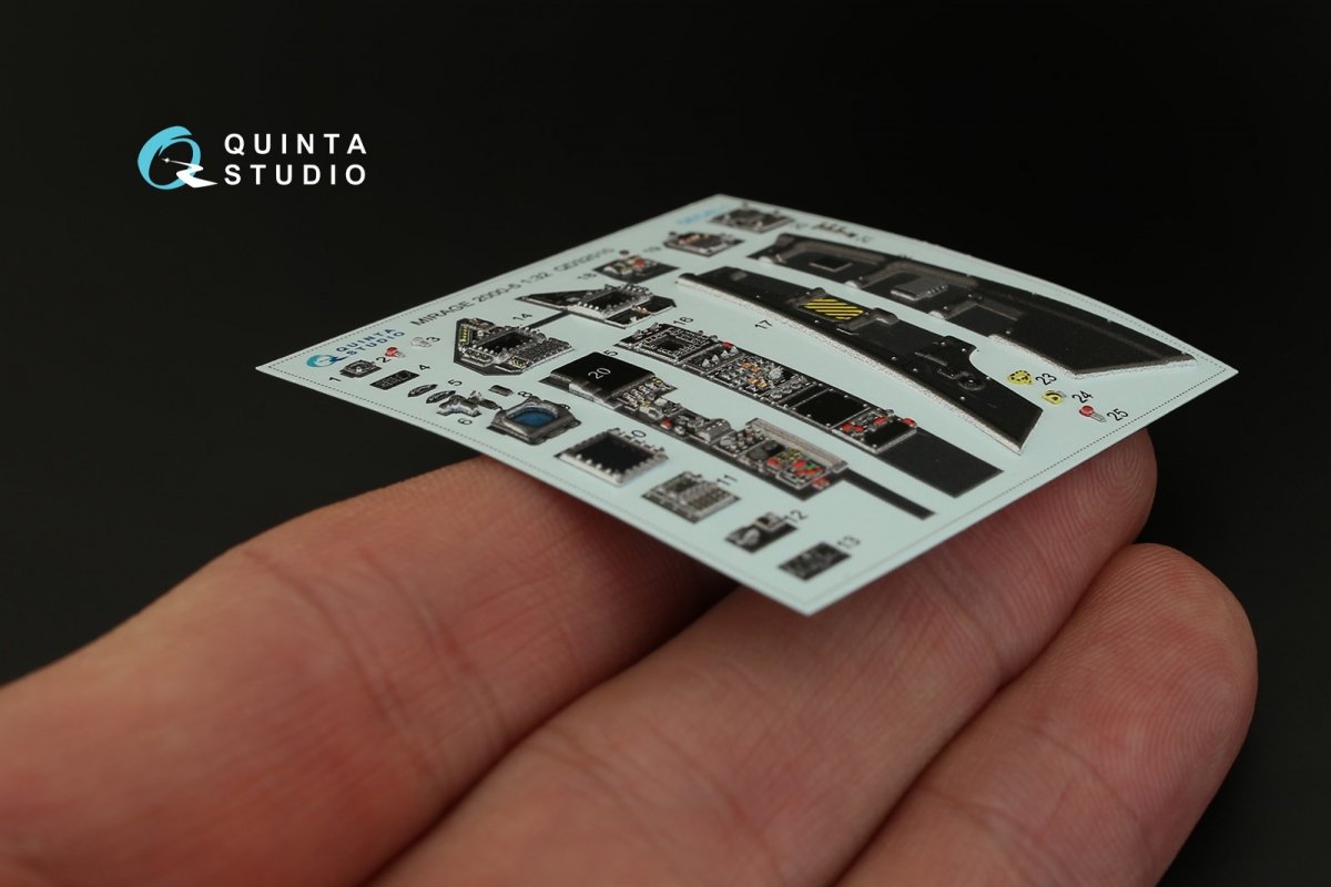 Quinta Studio QD32010 Mirage 2000-5 3D-Printed &amp;amp; colored Interior on decal paper (for Kitty Hawk kit) 1/32 – immagine 8