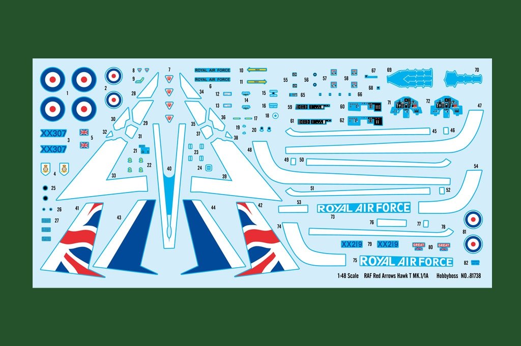 Hobby Boss 81738 RAF Red Arrows Hawk T MK.1/1A 1/48 – obrázek 3