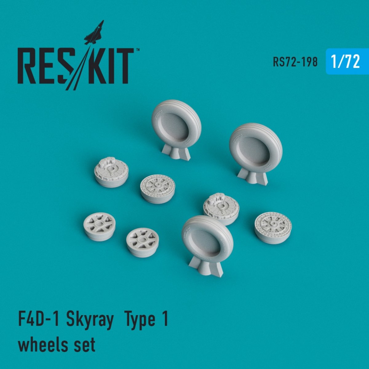 RESKIT RS72-0198 F4D-1 "SKYRAY" TYPE 1 WHEELS SET 1/72