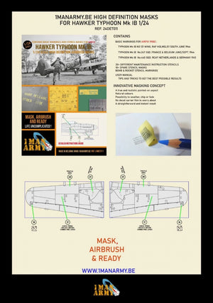 1 Man Army 24DET011 Hawker Typhoon Mk Ib Airfix 1/24 – immagine 2