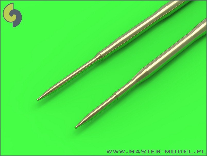 Master AM-48-091 MiG-17PF (Fresco D) - 23mm gun barrels set &amp;amp; Pitot Tubes (1/48) – obrázek 2