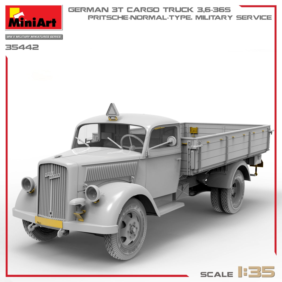Miniart 35442 GERMAN 3T CARGO TRUCK 3.6-36S. PRITSCHE-NORMAL-TYPE. MILITARY SERVICE 1/35 – imagen 11