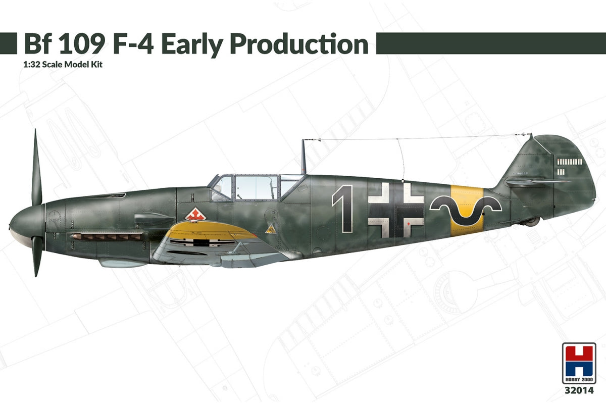 Hobby 2000 32014 Bf 109 F-4 Early (HASEGAWA + CARTOGRAF + MASKS + METAL PARTS) 1/32