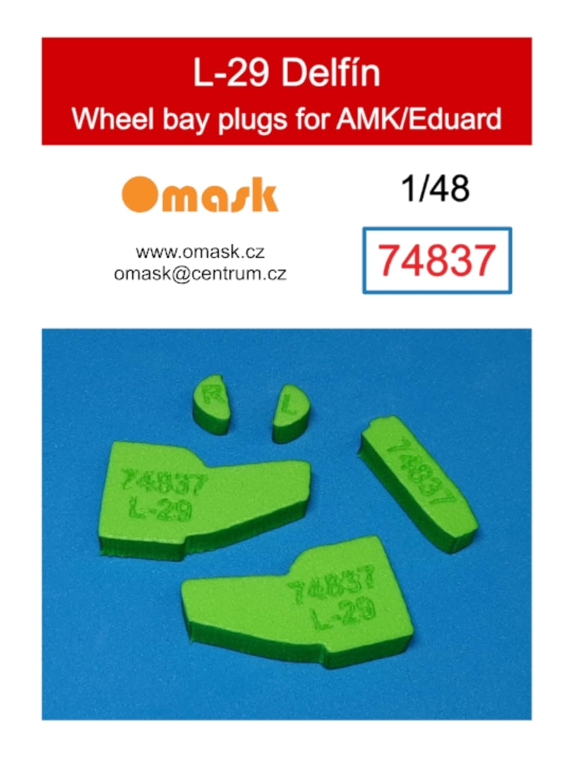 Omask 74837 L-29 Delfín wheel bay plugs (for AMK/Eduard) 1/48
