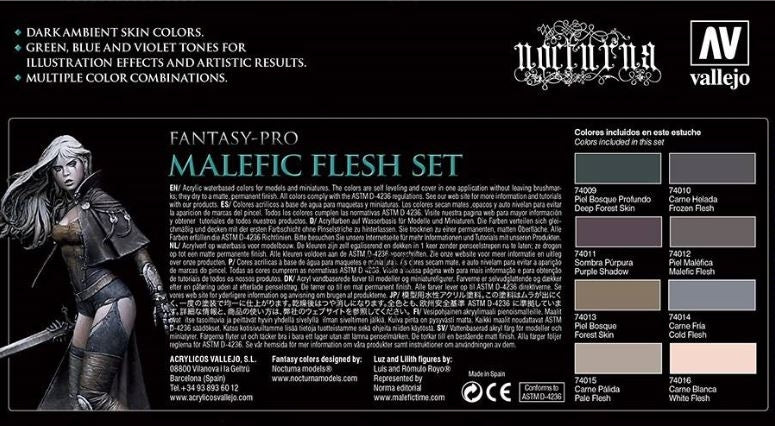 Vallejo 74102 Model Color Set Fantasy Pro Malefic Flesh 8x17 ml – image 2