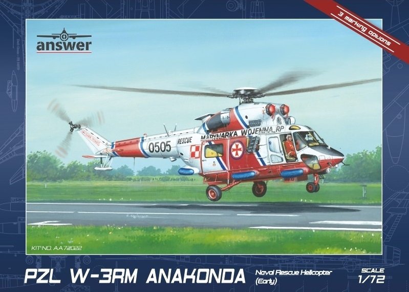 Answer AA72022 PZL W-3RM Anaconda Naval Rescue Helicotper Early 1/72