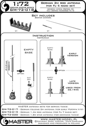 Master GM-72-018 German WWII 2m rod antenna (for Fu 5 radio set) (1pc) 1/72 – image 10