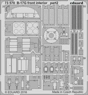 Eduard 73570 B-17G front interior AIRFIX A08017 1/72 – imagen 2