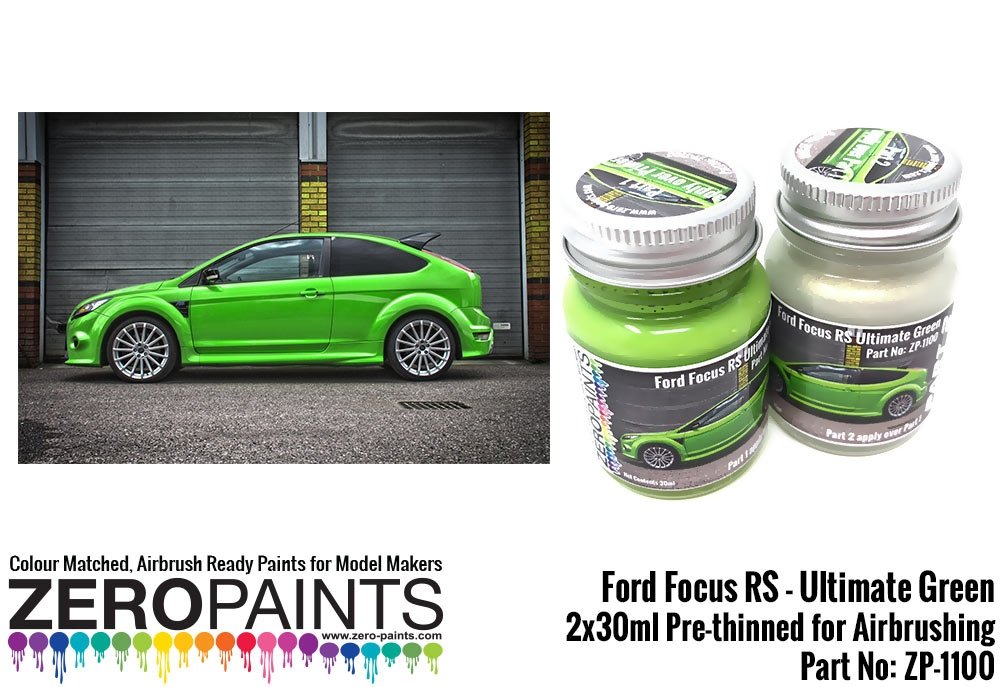 Zero Paints ZP-1100 Ford Focus RS Ultimate Green Paint 2x30ml – Bild 3