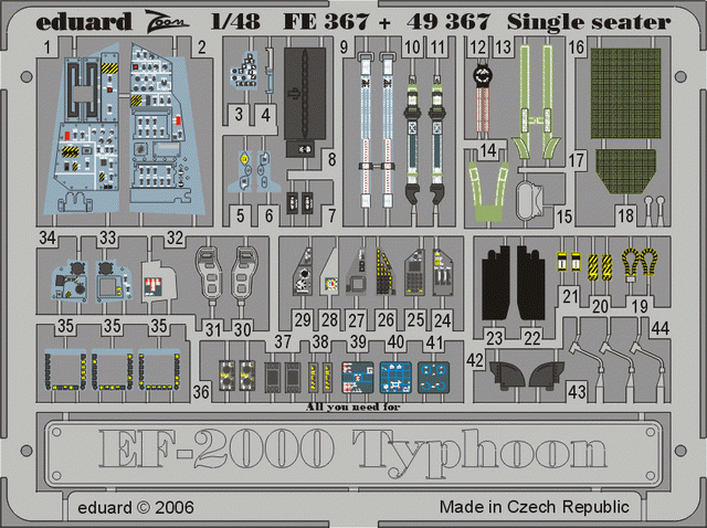 Eduard BIG4952 EF-2000 TYPHOON Single Seater 1/48 REVELL – obrázek 4