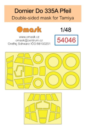 Omask 54046 Dornier Do 335A Pfeil double-sided mask (for Tamiya) 1/48