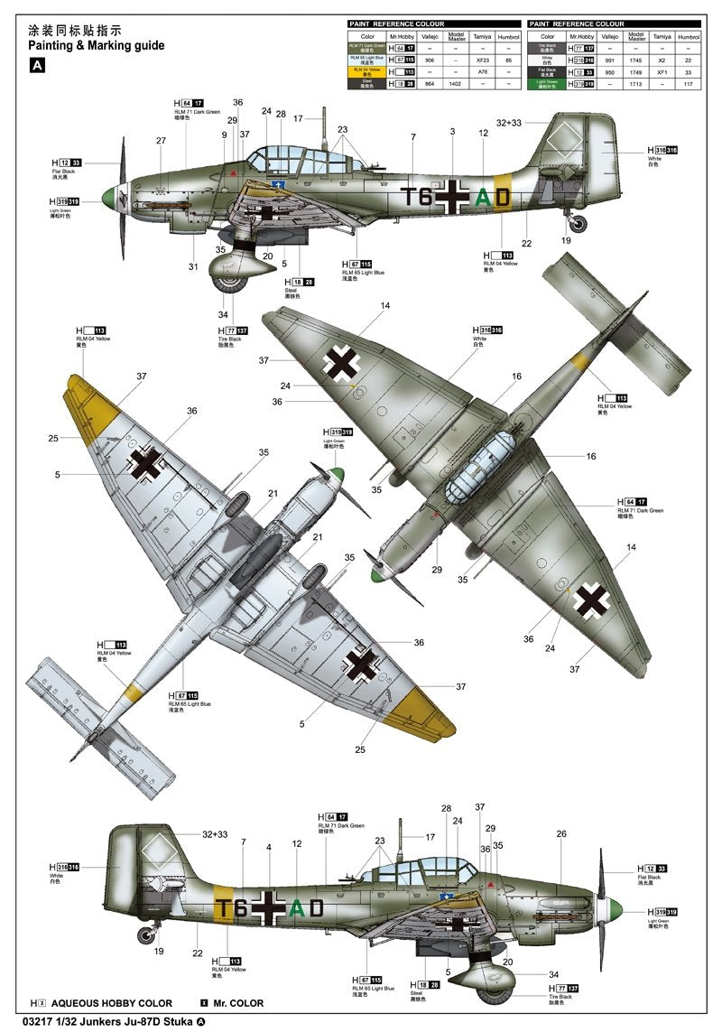 Trumpeter 03217 Junkers Ju-87D Stuka – immagine 4