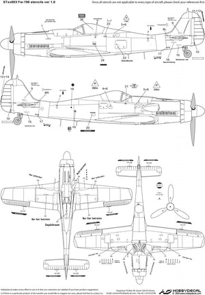 HobbyDecal ST48003V1 Fw-190 Stencils ver 1 1/48 – Bild 2