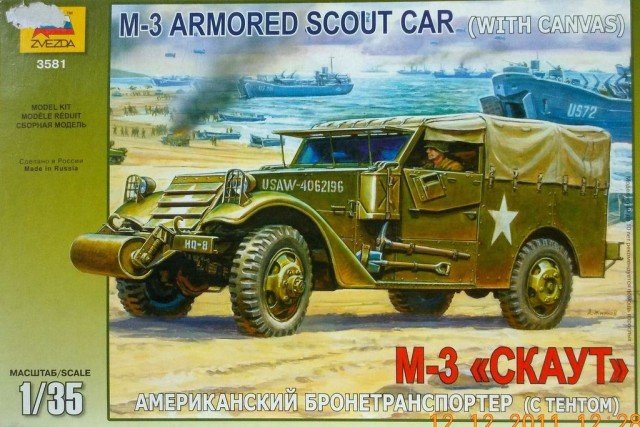 Zvezda 3581 M3 Armored Scout Car with canvas 1/35