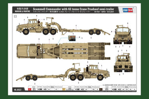 Hobby Boss 85527 Scammell Commander with 62 tonne Crane Fruehauf semi-trailer 1/35 – image 5