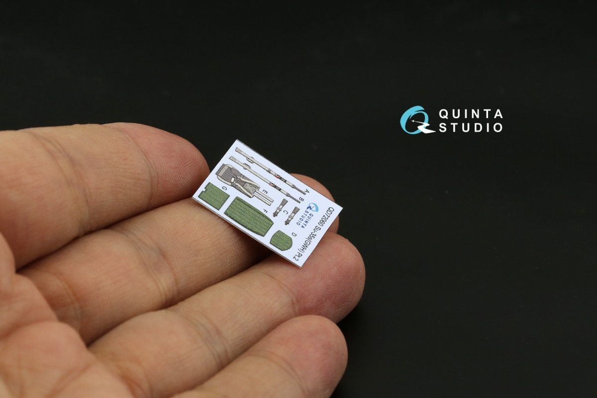 Quinta Studio QD72060 Su-35S 3D-Printed &amp;amp; colored Interior on decal paper (GWH) 1/72 – obrázek 6