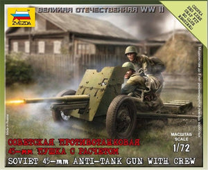 Zvezda 6112 Soviet 45mm AT Gun 1/72