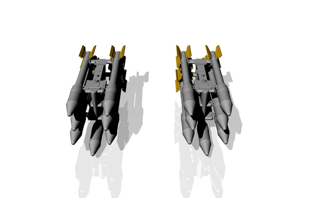 Armory Models ACA4814 S-3K unguided missiles w/ APU-14U launcher rack 1/48 – image 3