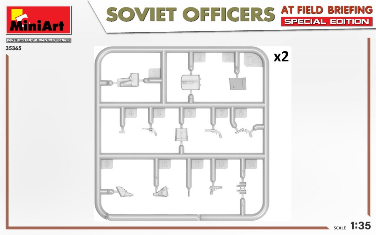 MiniArt 35365 SOVIET OFFICERS AT FIELD BRIEFING. SPECIAL EDITION 1/35 – immagine 6