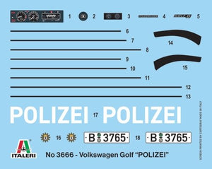 Italeri 3666 VW Golf Polizei 1/24 – image 3
