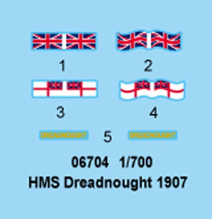 Trumpeter 06704 HMS DeadNought 1907 1/700 – obrázek 3