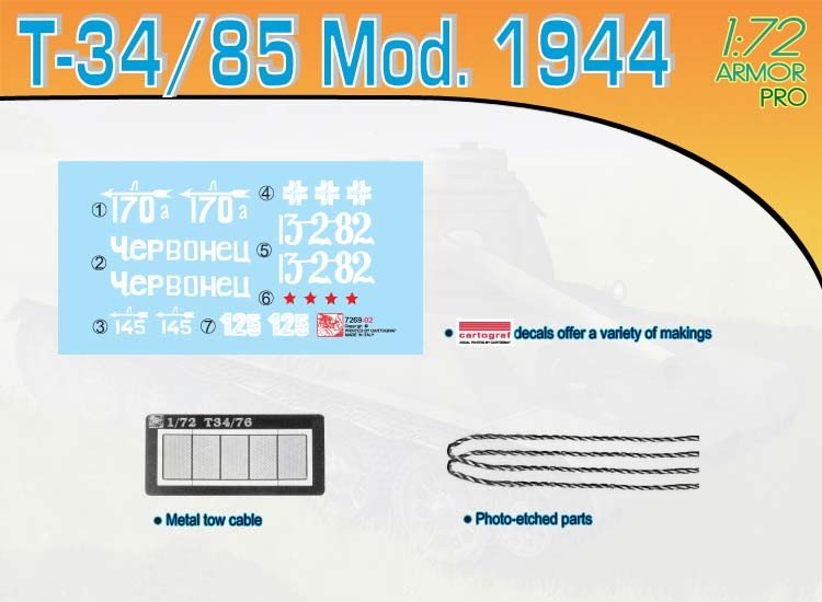 Dragon 7269 T-34/85 Mod.1944 1/72 – image 6