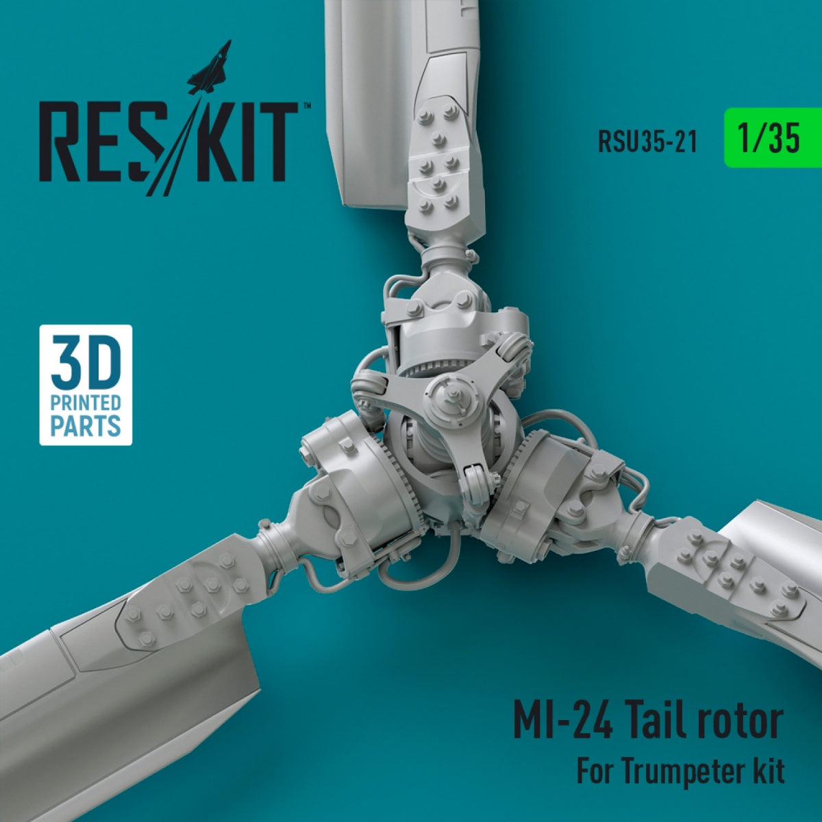 RESKIT RSU35-0021 Mi-24 tail rotor for Trumpeter kit (3D printed) 1/35 – image 2