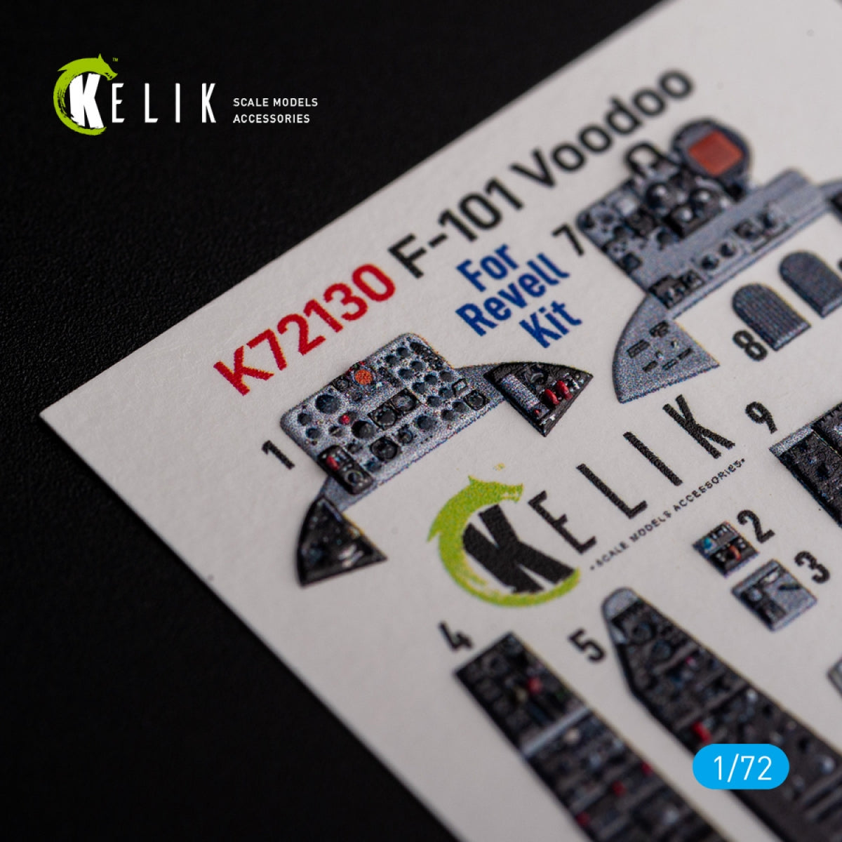 KELIK K72130 F-101 Voodoo - interior 3D decals for Revell kit 1/72 – image 5