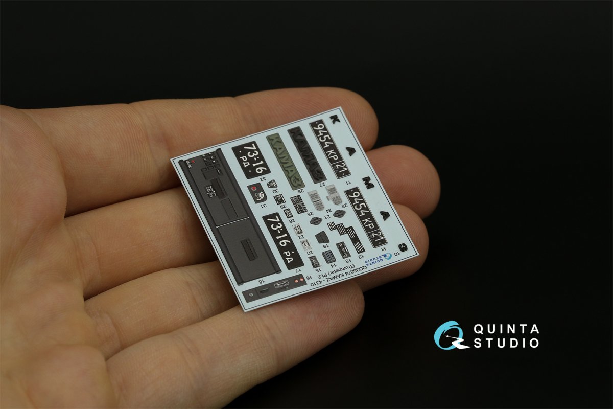 Quinta Studio QD35074 KAMAZ 4310 3D-Printed &amp;amp; colored Interior on decal paper (Trumpeter) 1/35 – Bild 5